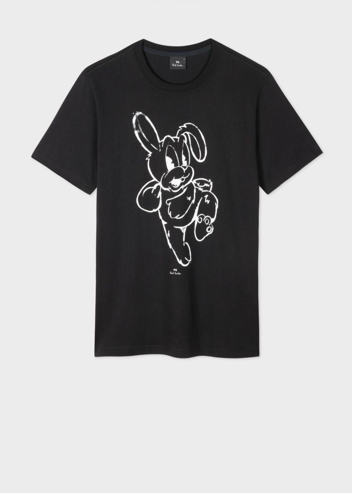 Mens Paul Smith T-Shirts | Bunny' T-Shirt Black