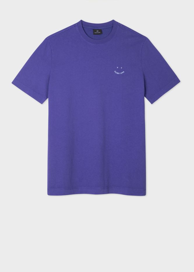 Mens Paul Smith T-Shirts | Happy' T-Shirt Purple